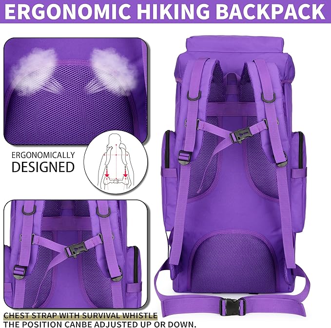 Hiking Backpack for Men 70L/100L Camping Backpack Military Rucksack Molle 3 Days Assault Pack for Climbing | Camping Backpack, 3 Days Assault Pack, for Climbing