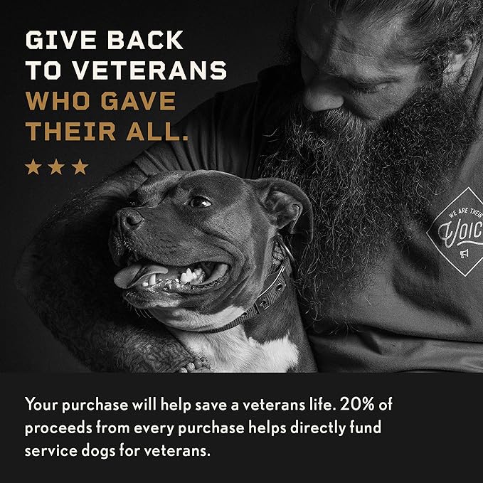 Hero Company Camo Paracord Bracelet - Tactical Survival Bracelet for Men with Bronze USA Flag - Helps Pair Military Veterans with a Companion Dog