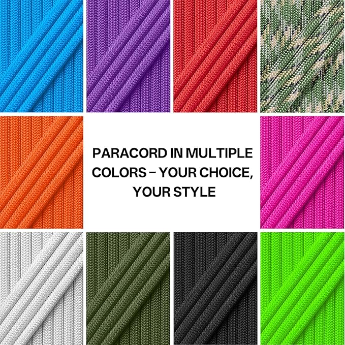 Paracord Rope 750 - Parachute para Cord 4mm 11 Strand Spool Rope Utility Nylon String for Outdoor Camping Survival Utility Tent Crafting DIY Projects - Red 100ft