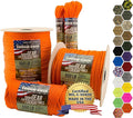TOUGH-GRID 550 Paracord, Type III Mil-Spec Nylon Rope - 100 Ft Neon Orange Tactical Survival Cord