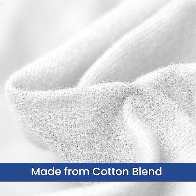 Linteum Textile Cotton Blended Hospital Patient Bath Blanket, Bed Bath Sheet, Twin Blanket Lightweight Sheet Blankets 70x90 in, 1.75 lb. White [2 Pack]