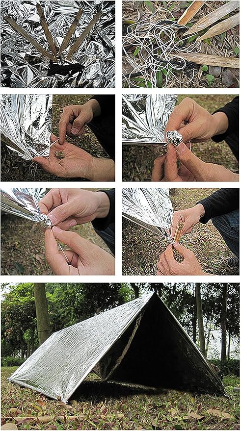 Emergency Foil Thermal Blanket (Pack of 100), 210 x 160 cm (82" x 63"), Aluminized Polyethylene Mylar, Reflective Survival Blankets for Outdoors, Hiking, Marathons or First Aid