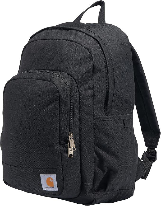 Carhartt 25L Classic Laptop Backpack, Durable Water-Resistant Pack W/ 15" Laptop Sleeve and Multiple Organizational Compartments, Black