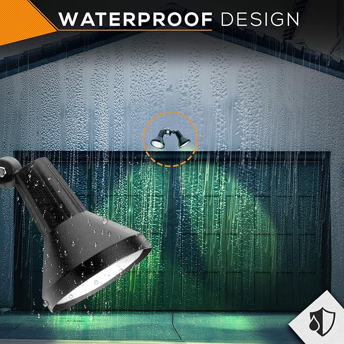 Ciata 15" Outdoor Security Flood Light 1 Head with Heavy Duty Cast Aluminum Body 150W PAR38 Weather Proof Dark Bronze Finish