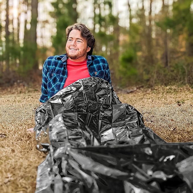 Ever Ready First Aid Mylar Rescue Blanket, Large Olive Thermal Sheet for Emergency and Survival, 54” x 84” – 10 Count