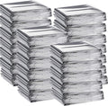 Macarrie 100 Pack Emergency Thermal Blankets Silver Foil Survival Blanket Kit for Outdoors, Camping, Hiking, Homeless, First Aid
