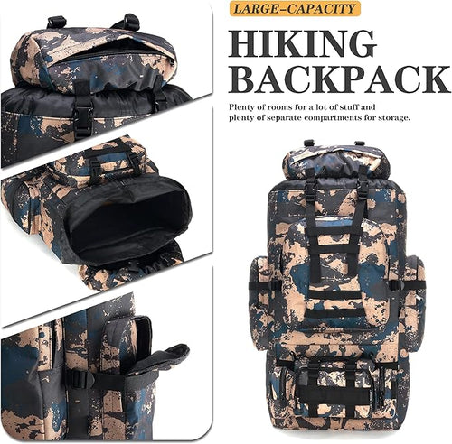 100L Camping Hiking Backpack,Molle military Tactical rucksack backpack,Waterproof Lightweight Hiking Backpack