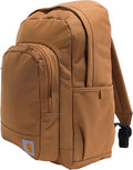 Carhartt 25L Classic Laptop Backpack, Durable Water-Resistant Pack W/ 15" Laptop Sleeve and Multiple Organizational Compartments, Carhartt Brown