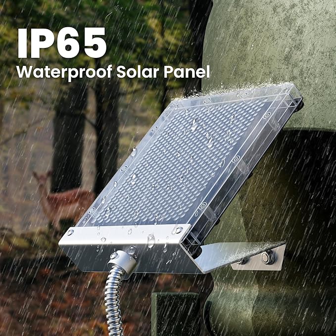 POWOXI 12V Solar Panel for Deer Feeder: 1.7W Waterproof Solar Battery Charger with Mounting Bracket Alligator Clip Feeder 12 Volt Solar Panel (Pack of 2)