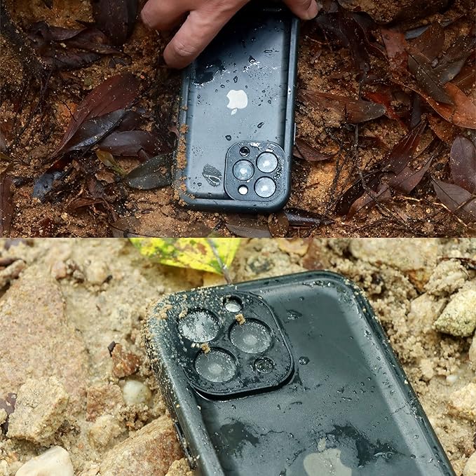 SPORTLINK for iPhone 14 Pro Case - Waterproof Shockproof Dustproof Full Body Sealed Protective Case with Built-in Screen Protector for iPhone 14 Pro 6.1'' Black