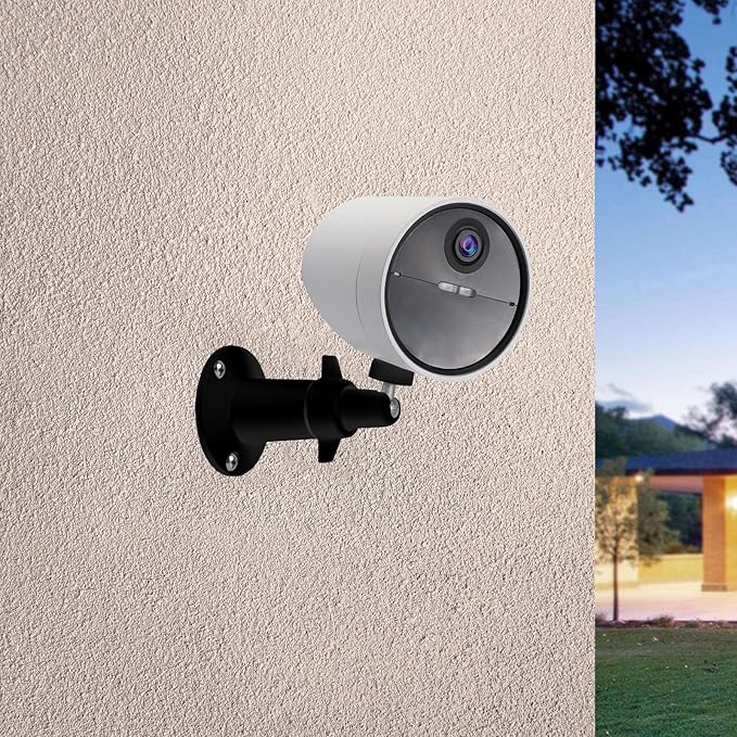 UYODM 2 Pack Wall Mount Holder for SimpliSafe Outdoor Security Camera, 360°Rotation Security Bracket with 1/4 Screw Thread, Camera Not Included (Black)