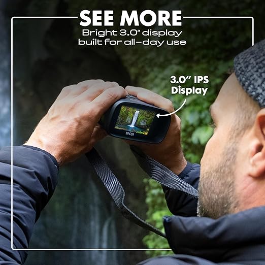 Minolta 10x25 Digital Night Vision Monocular w/Built-in 4K HD Video Camera (Black)