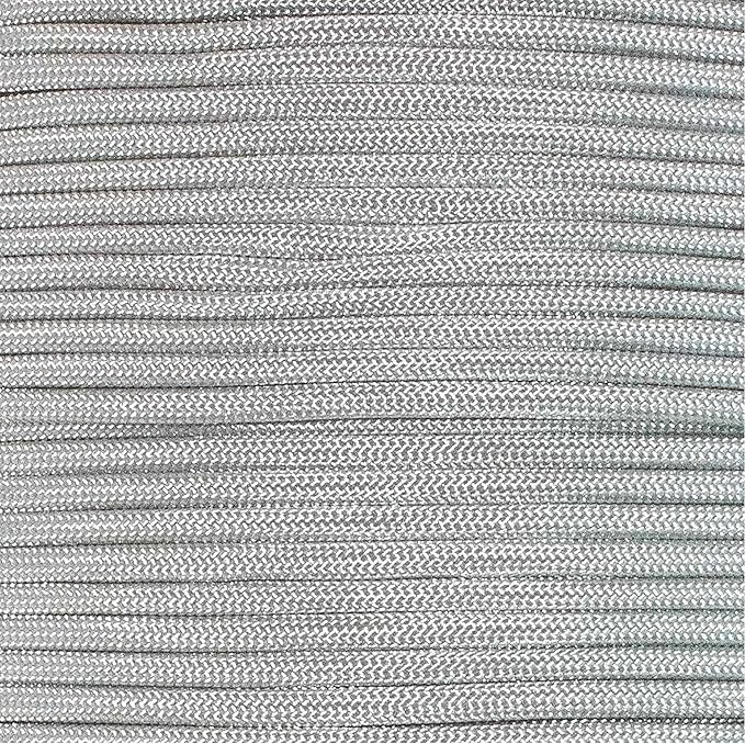Paracord Planet Solid Color 550lb Paracord – 7 Strand Type III Nylon Cord for Indoor and Outdoor Tasks – Silver Gray (250 ft)